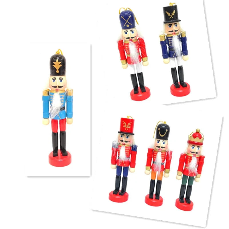 Mini Nutcracker Ornaments | Set of 6 Wooden Christmas Decorations 6