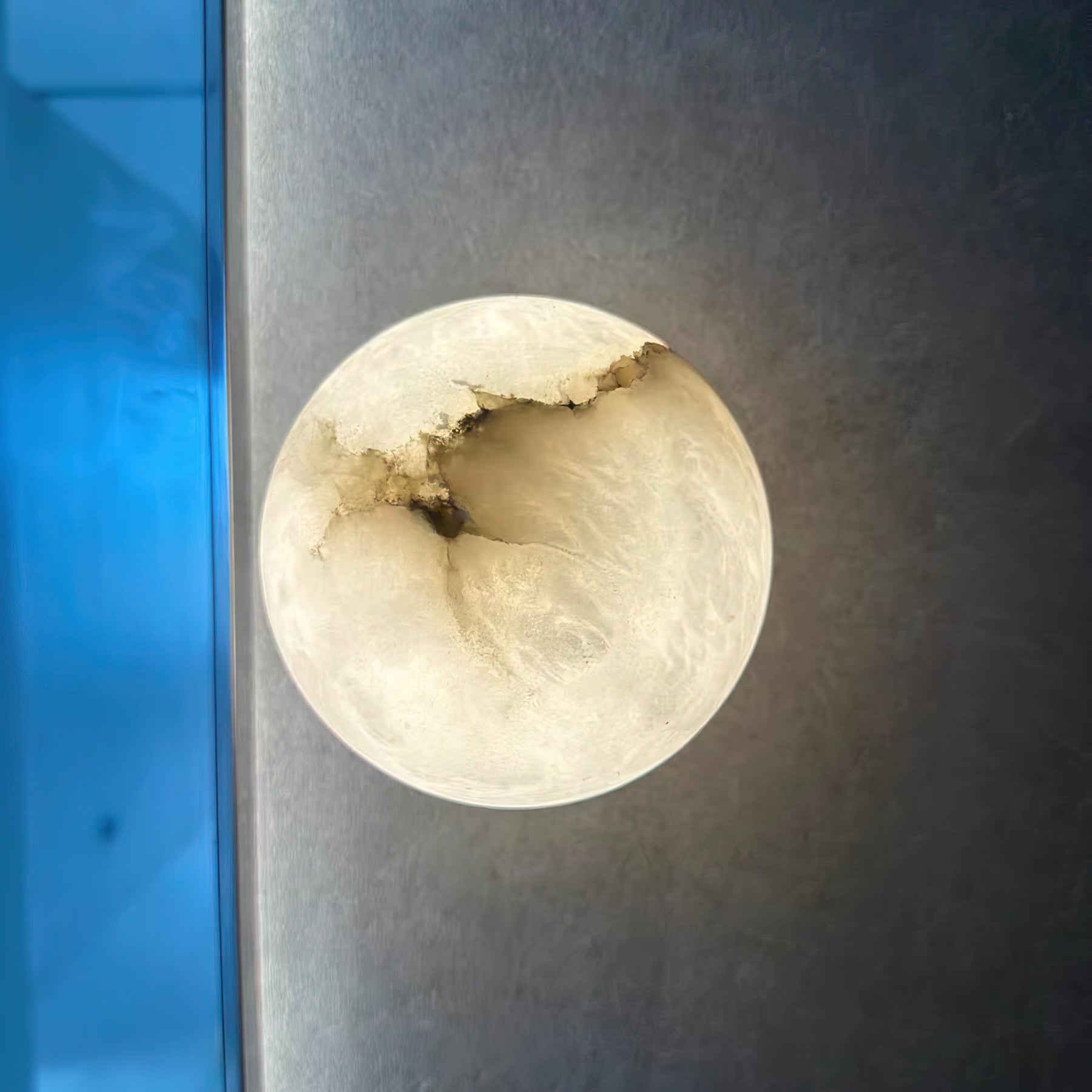 Mini Orb Wall Lamp | Elegant Alabaster Globe with Discreet Hardware 3
