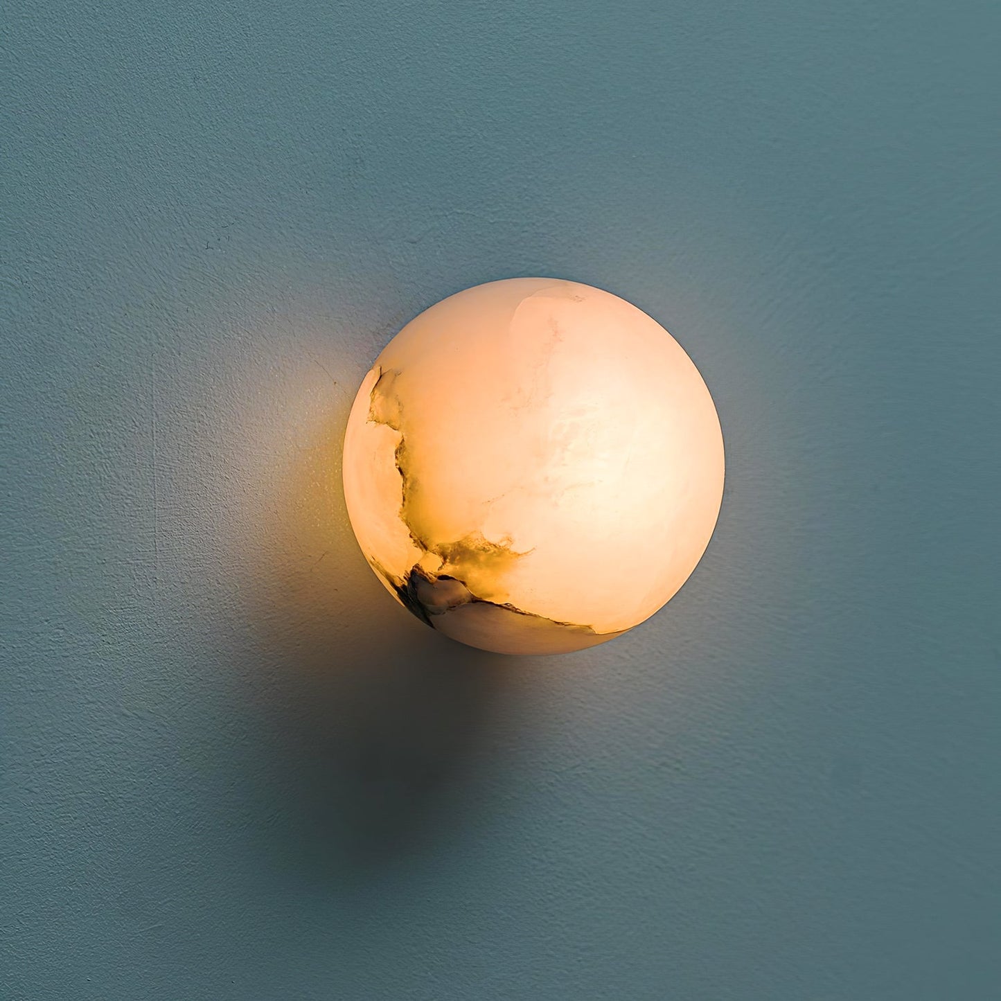 Mini Orb Wall Lamp | Elegant Alabaster Globe with Discreet Hardware 5