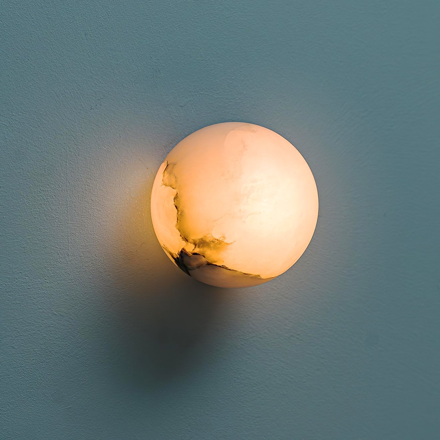 Mini Orb Wall Lamp | Elegant Alabaster Globe with Discreet Hardware 5