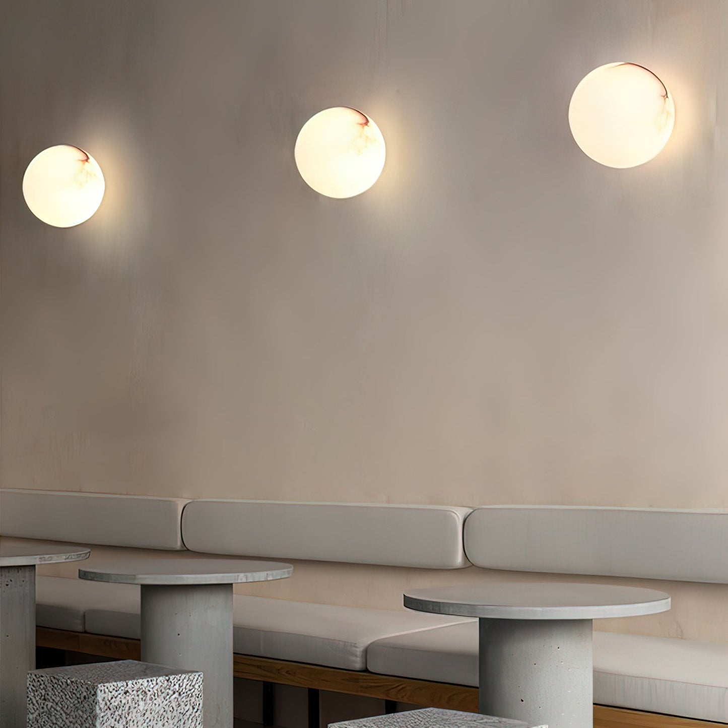 Mini Orb Wall Lamp | Elegant Alabaster Globe with Discreet Hardware 6