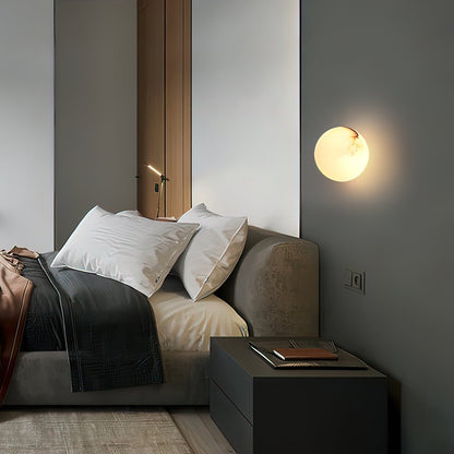 Mini Orb Wall Lamp | Elegant Alabaster Globe with Discreet Hardware 8