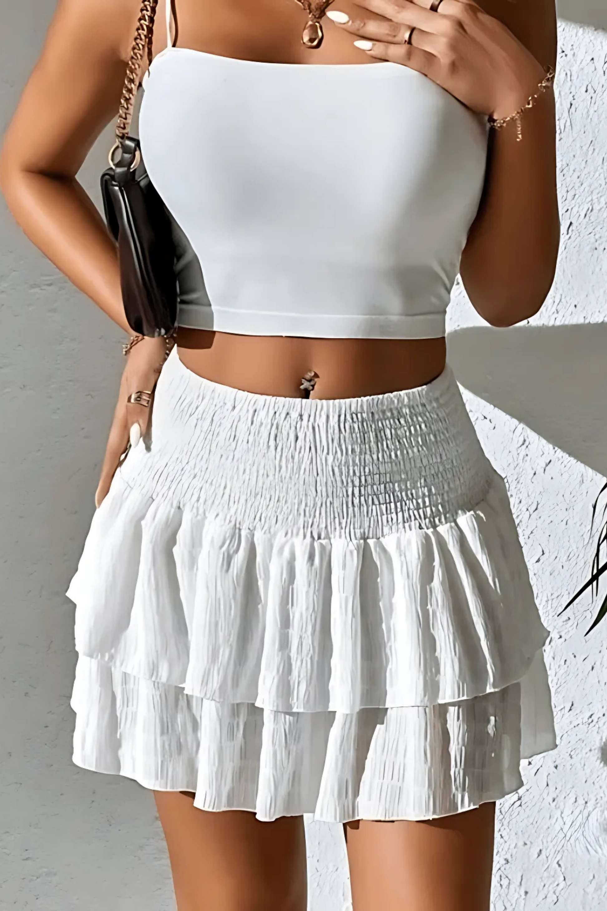 Mini Skirt | Flattering Tiered Design in Lightweight Fabric for Women 4