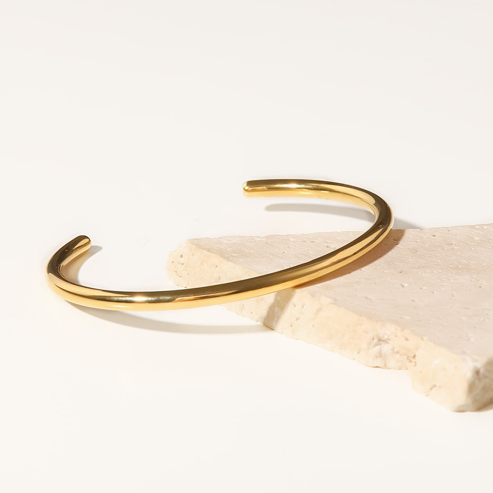 Minimalist Gold Bangle | Durable Stainless Steel with 18k Gold Plating 3