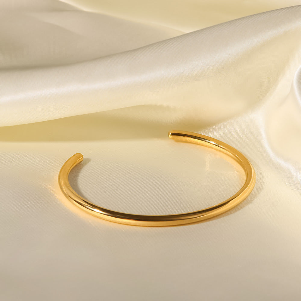 Minimalist Gold Bangle | Durable Stainless Steel with 18k Gold Plating 5