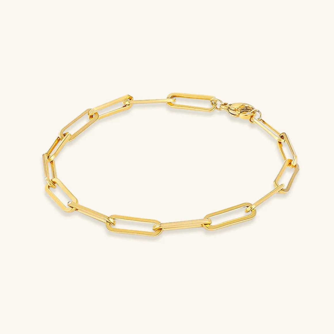 Minimalist Gold Paperclip Bracelet | Durable Stainless Steel with 14k Gold Plating 0