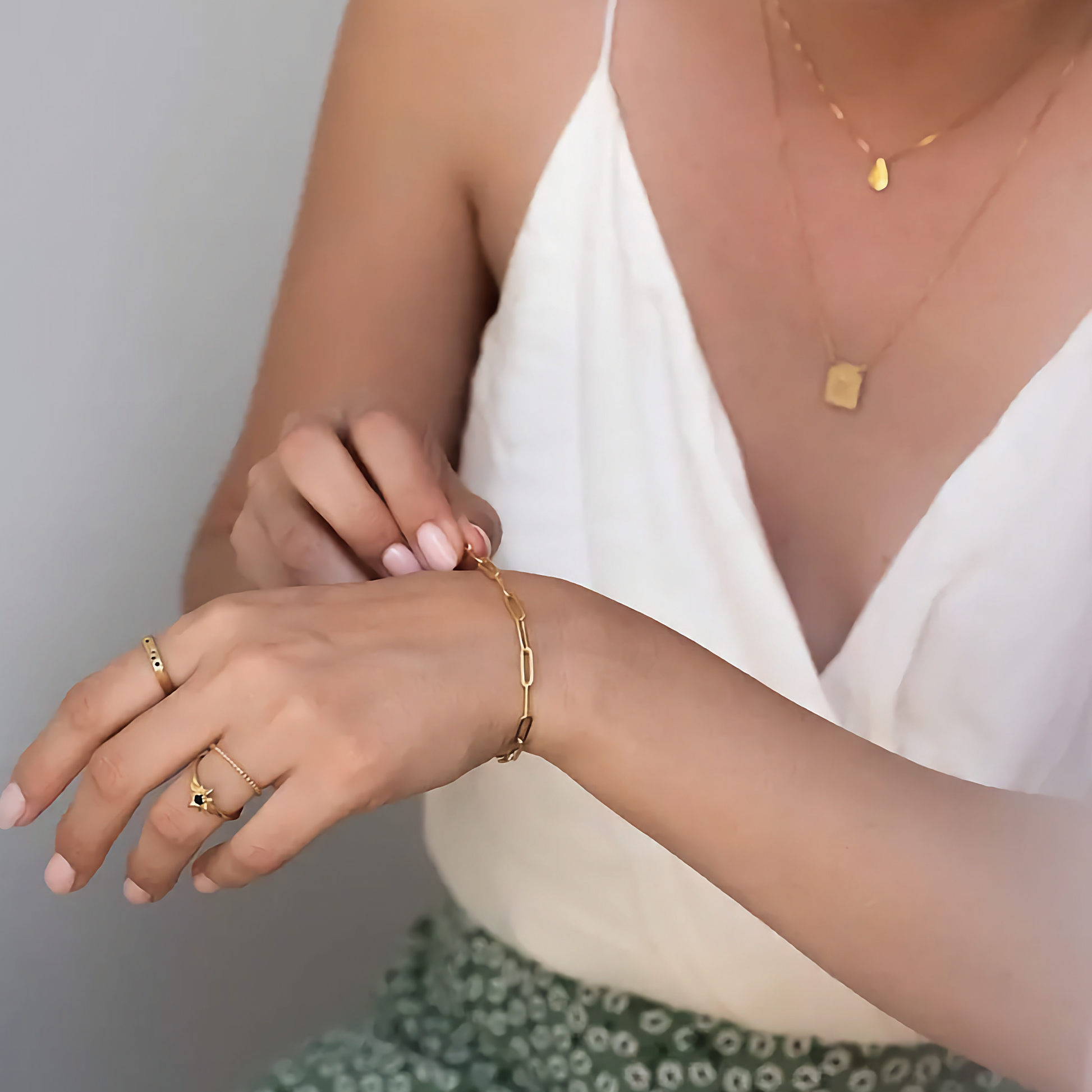 Minimalist Gold Paperclip Bracelet | Durable Stainless Steel with 14k Gold Plating 3