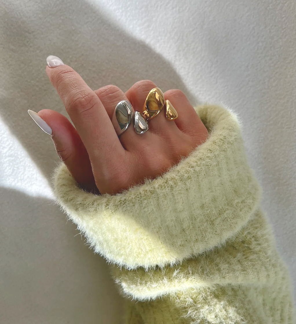Minimalist Gold Ring | Handcrafted 18k Waterproof and Adjustable Design 1
