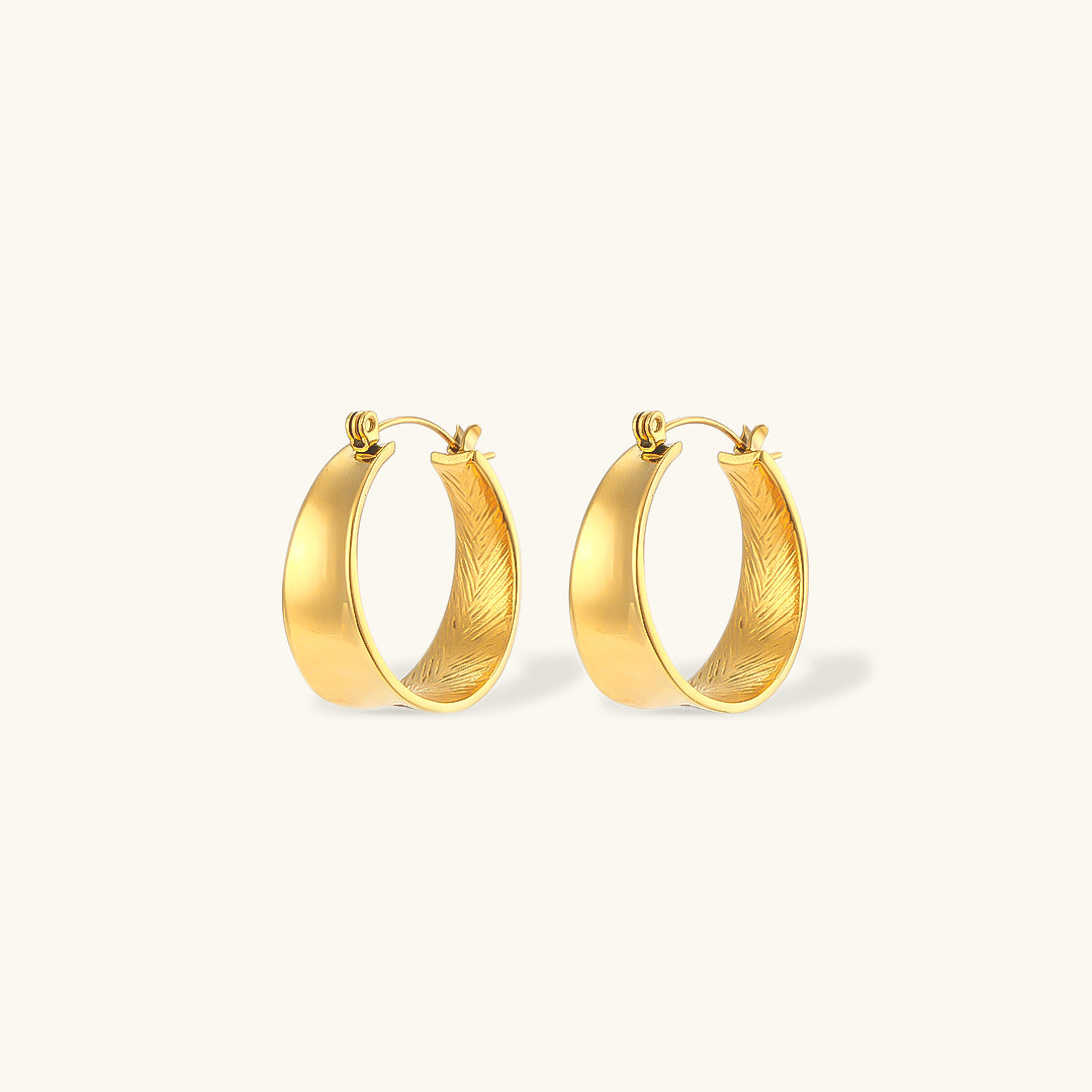 Minimalist Hoop Earrings | 18k Gold-Plated Stainless Steel for Timeless Elegance 0