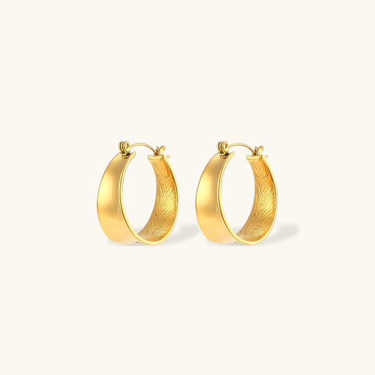 Minimalist Hoop Earrings | 18k Gold-Plated Stainless Steel for Timeless Elegance 0