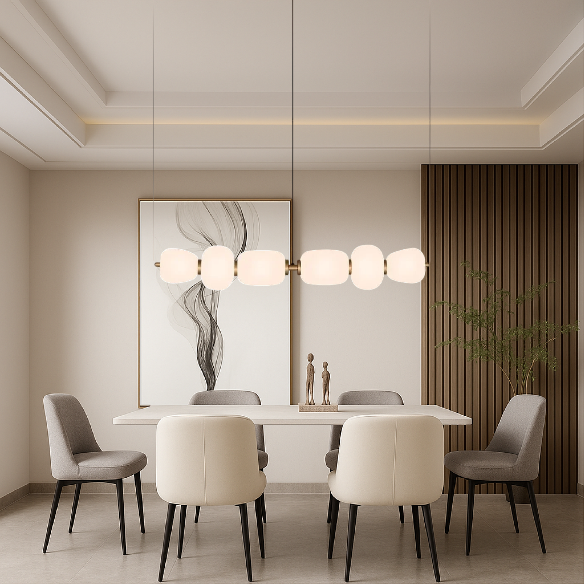 Minimalist Pendant Lamp | White Glass Design for Modern Pendant Lighting 2