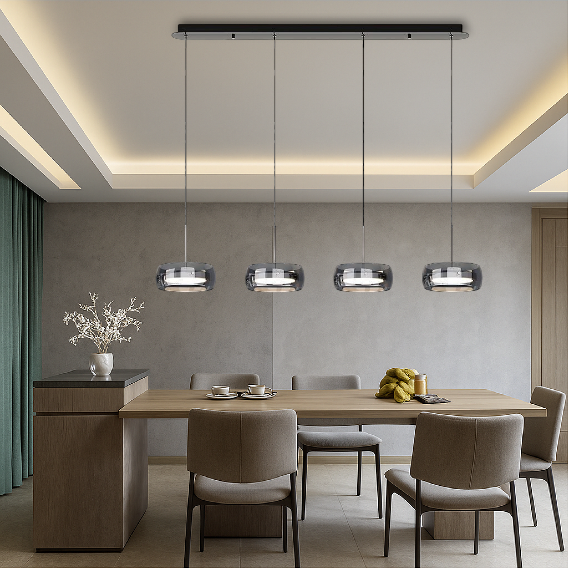 Minimalist Pendant Light | Elegant Iron and Glass Design for Kitchen and Dining 3