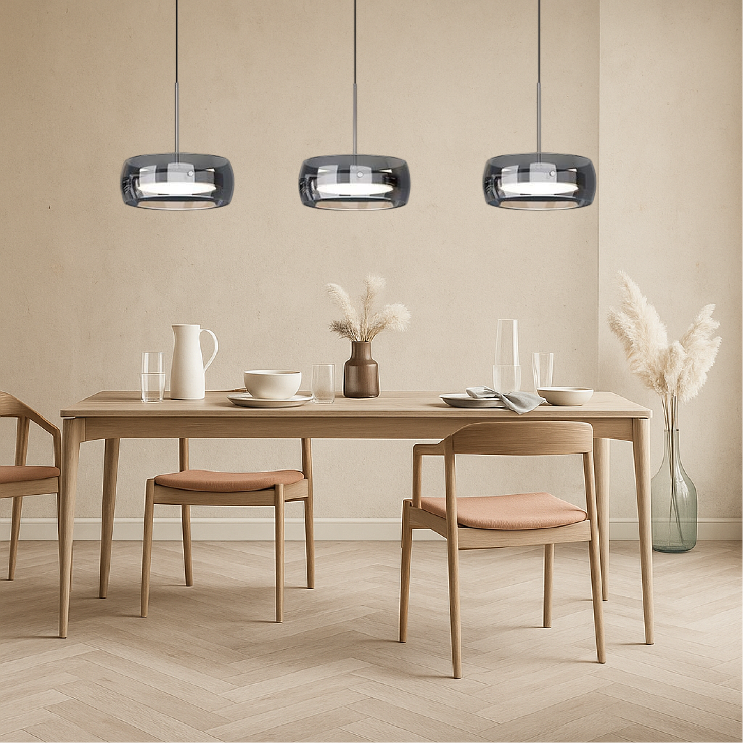 Minimalist Pendant Light | Elegant Iron and Glass Design for Kitchen and Dining 4