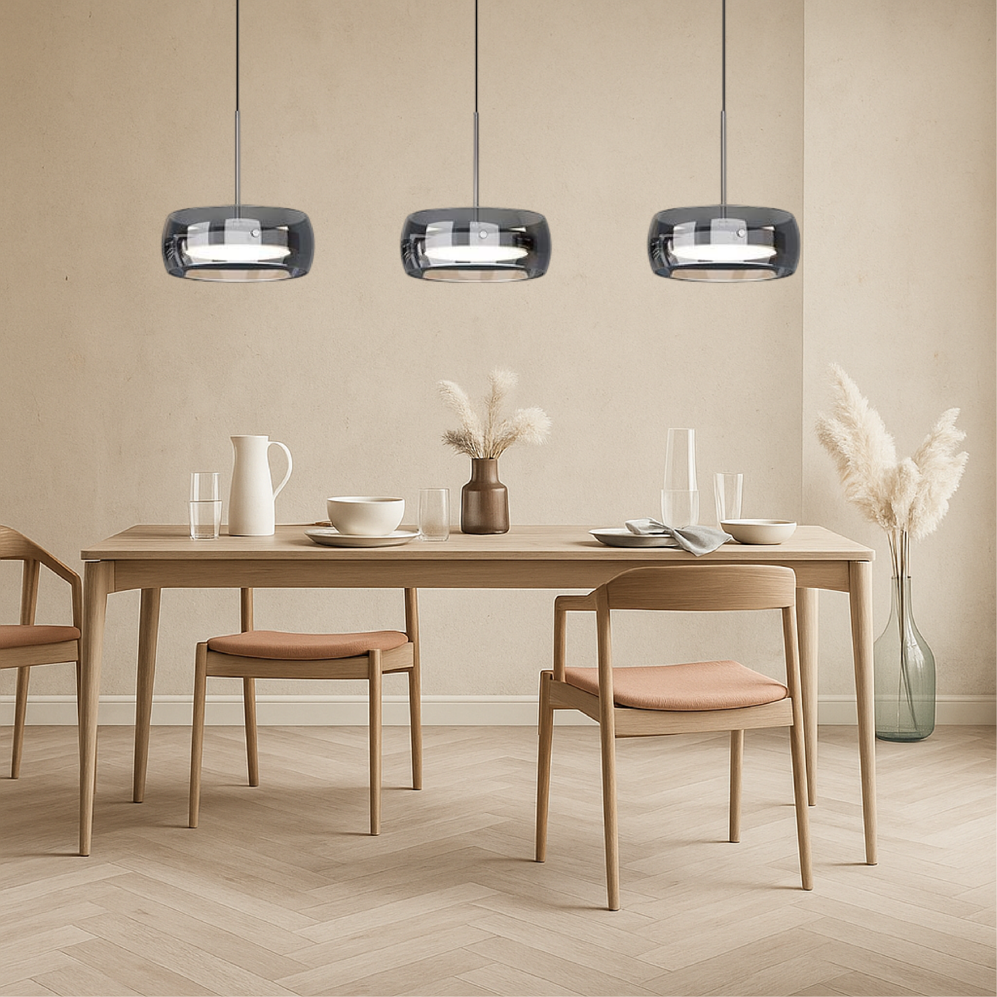 Minimalist Pendant Light | Elegant Iron and Glass Design for Kitchen and Dining 4