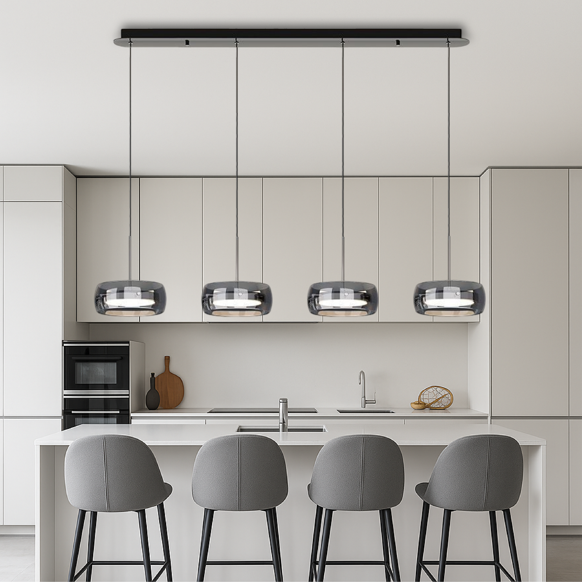 Minimalist Pendant Light | Elegant Iron and Glass Design for Kitchen and Dining 5