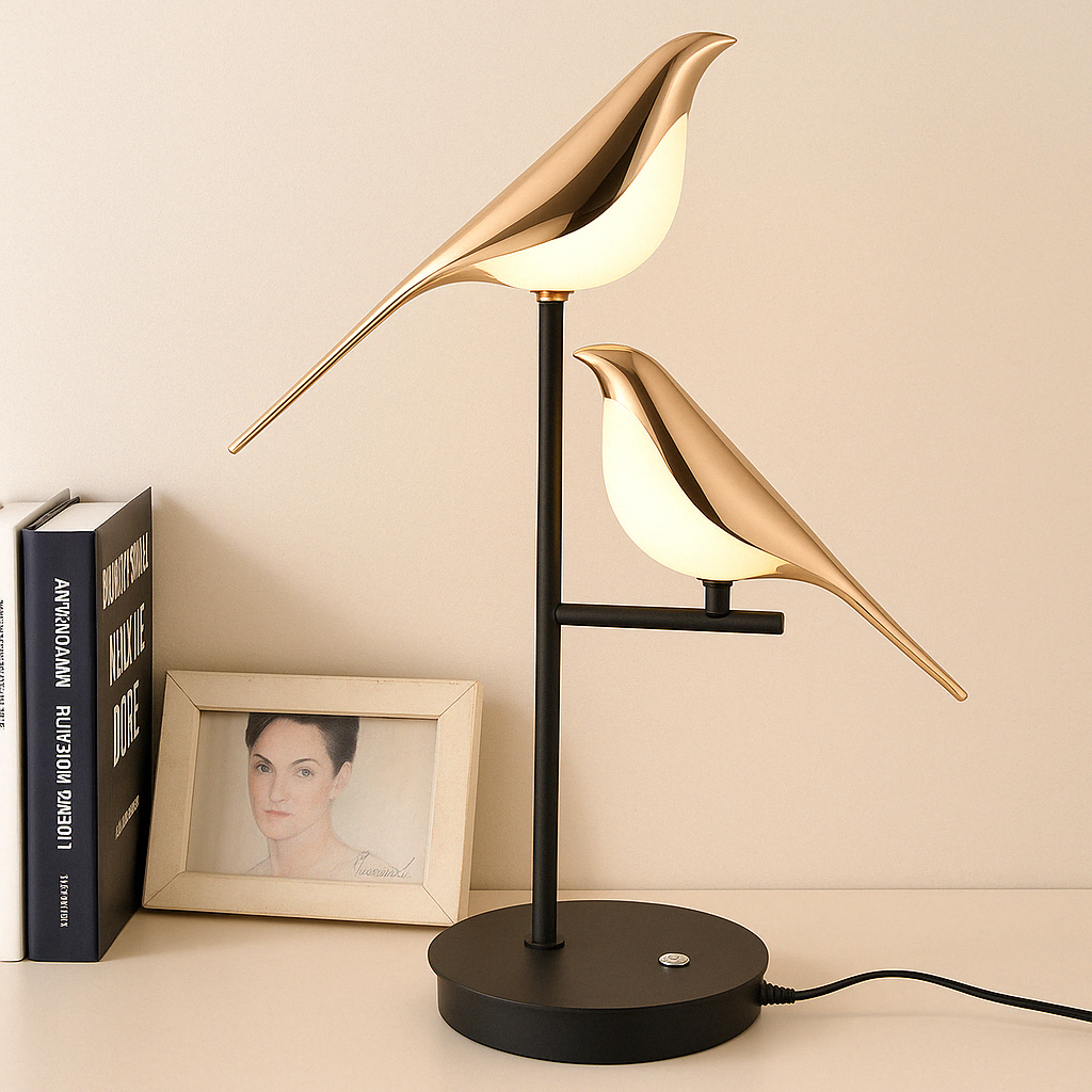 Minimalist Table Lamp | Contemporary Design with Warm LED Light for Bedroom and Desk 0