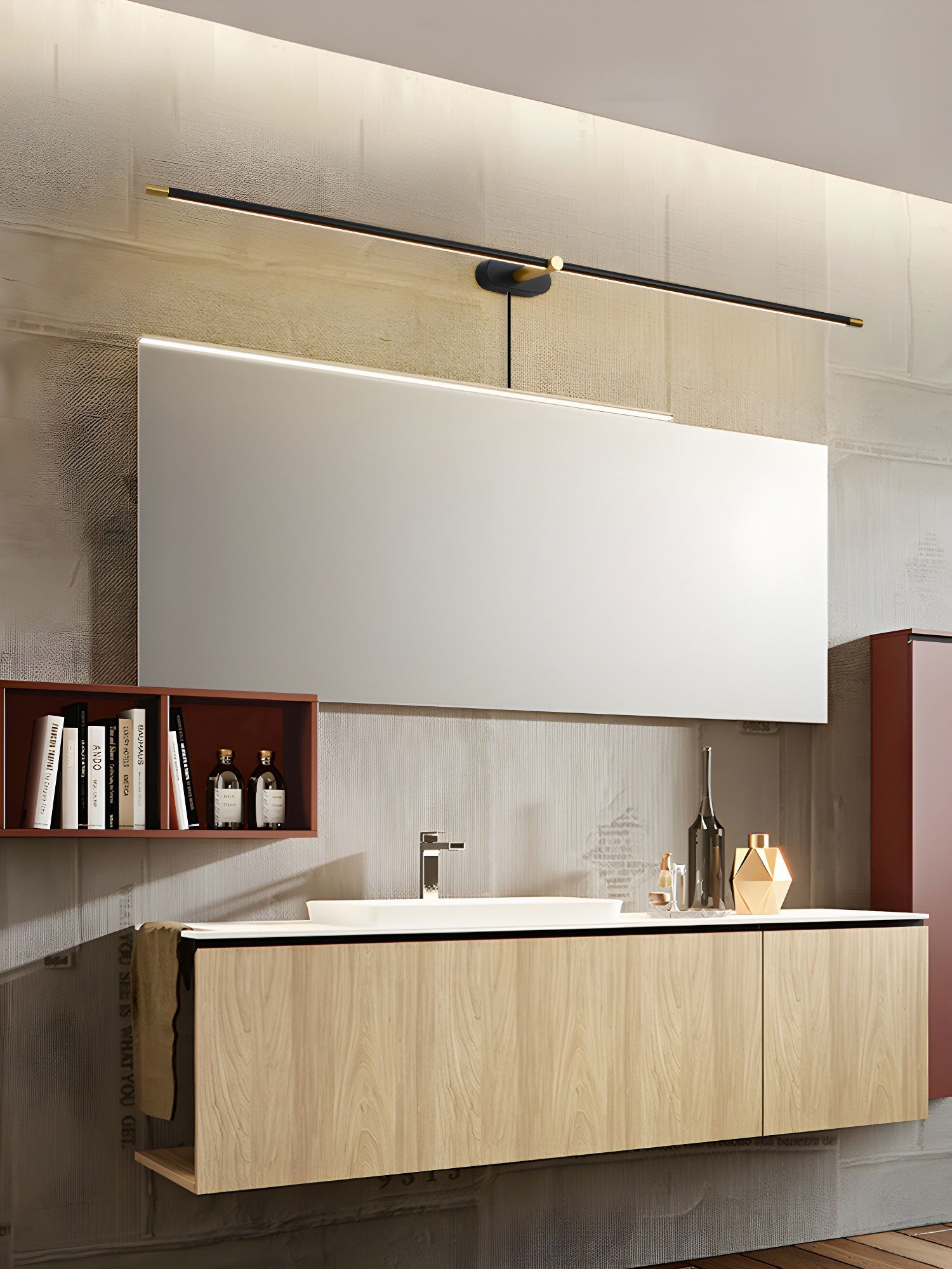 Minimalist Wall Sconce Lighting | Integrated LED for Modern Bathrooms 4