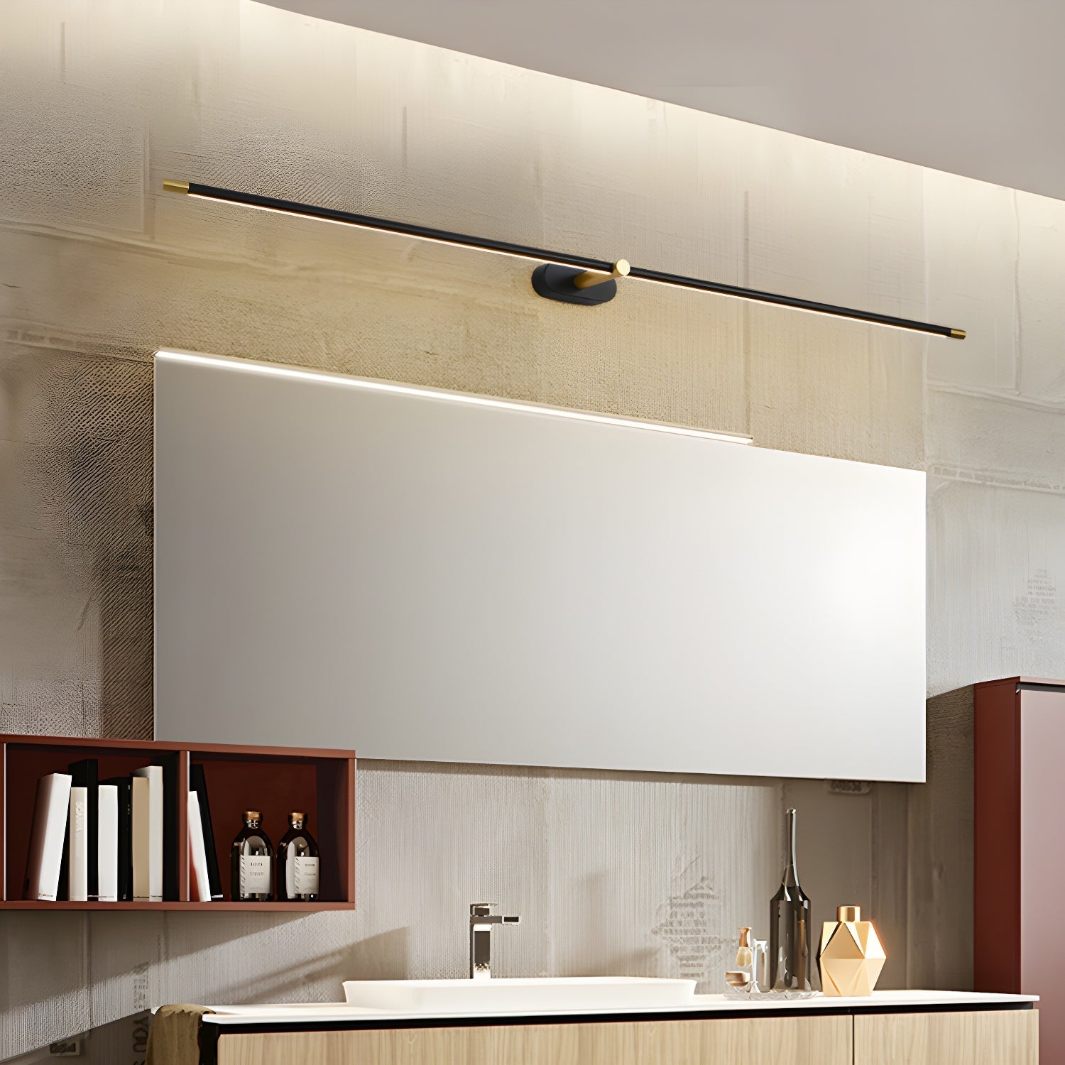 Minimalist Wall Sconce | Integrated LED Lighting for Bathroom 2