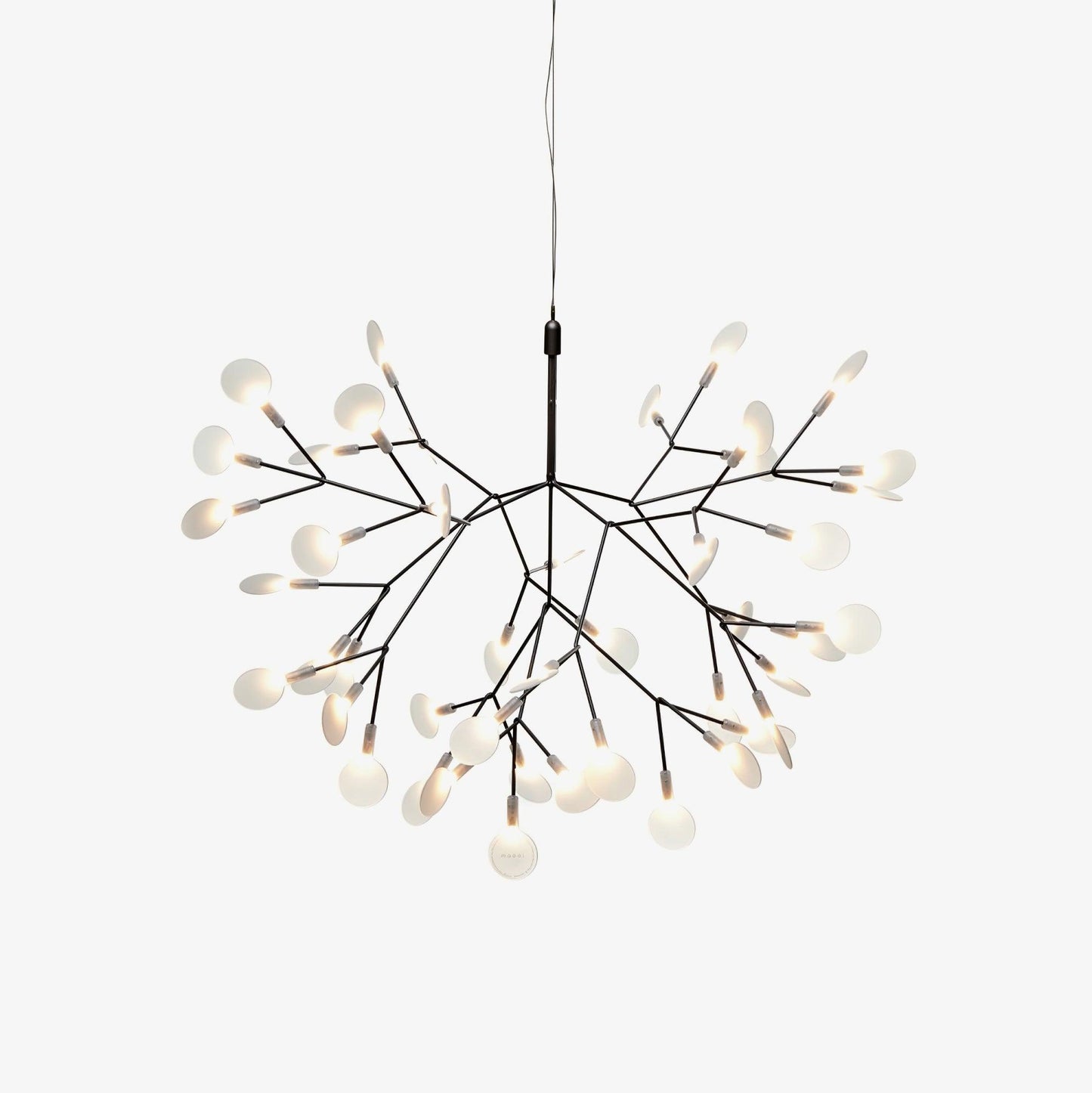 Modern Black Chandelier | Flower-Shaped Acrylic Design with Remote Control 1
