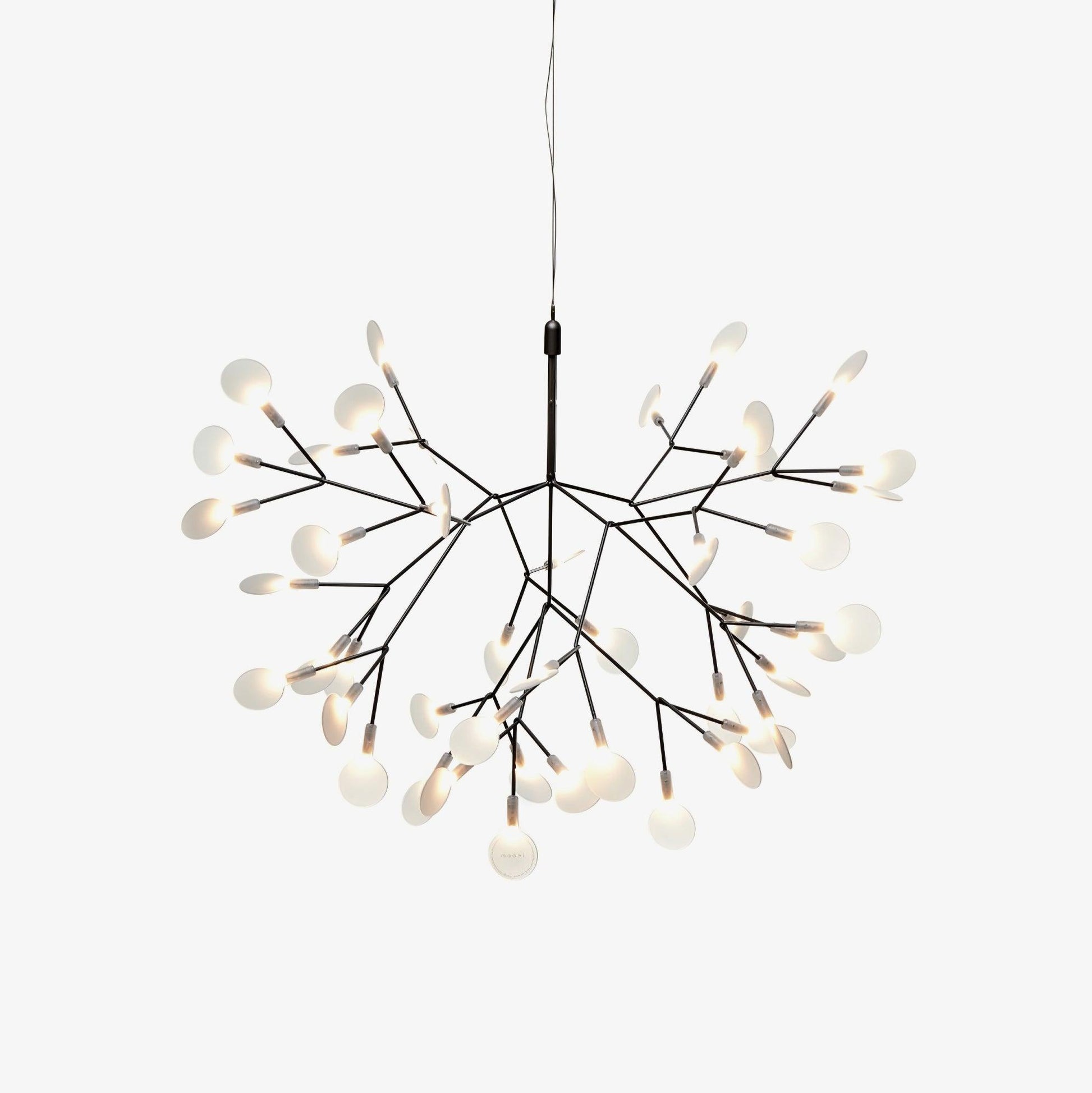 Modern Black Chandelier | Flower-Shaped Acrylic Design with Remote Control 1