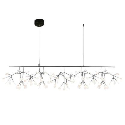Modern Black Chandelier | Flower-Shaped Acrylic Design with Remote Control 13