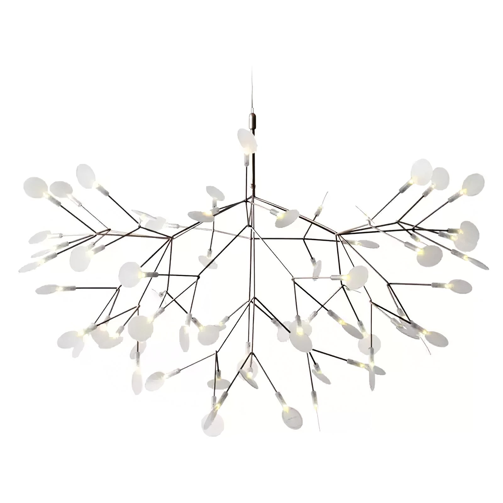 Modern Black Chandelier | Flower-Shaped Acrylic Design with Remote Control 9