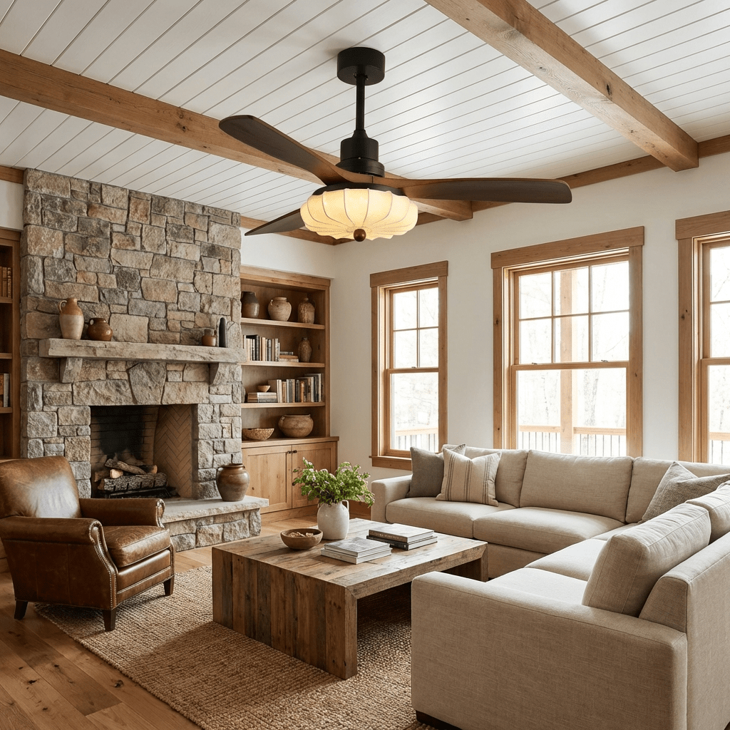 Modern Ceiling Fan Light | Flush Mount Design with Adjustable Brightness 2