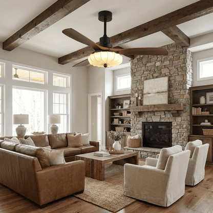 Modern Ceiling Fan Light | Flush Mount Design with Adjustable Brightness 4