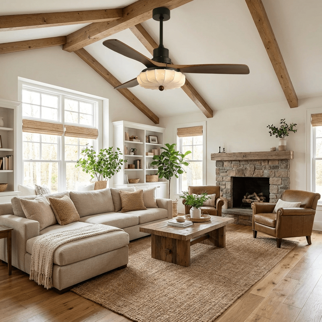 Modern Ceiling Fan Light | Flush Mount Design with Adjustable Brightness 5