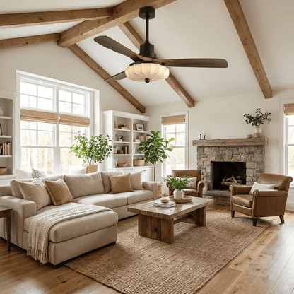 Modern Ceiling Fan Light | Flush Mount Design with Adjustable Brightness 5