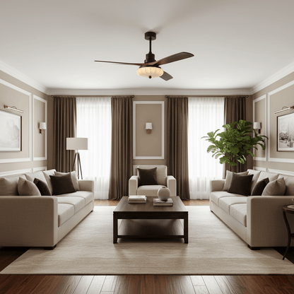 Modern Ceiling Fan Light | Flush Mount Design with Adjustable Brightness 7