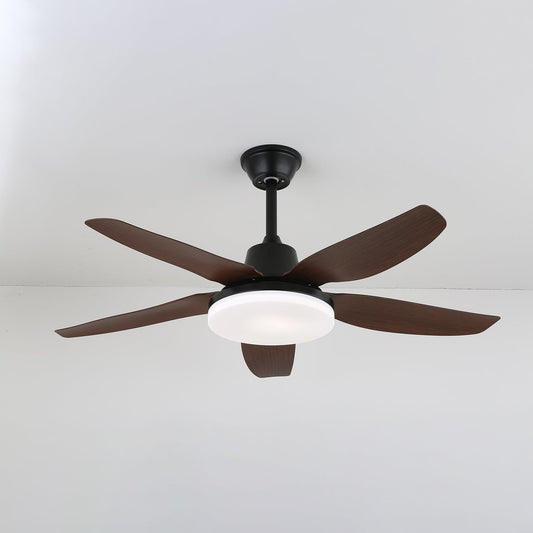 Modern Ceiling Fan Light | Integrated LED & 6-Speed Control Flush Mount Ceiling Fan 0