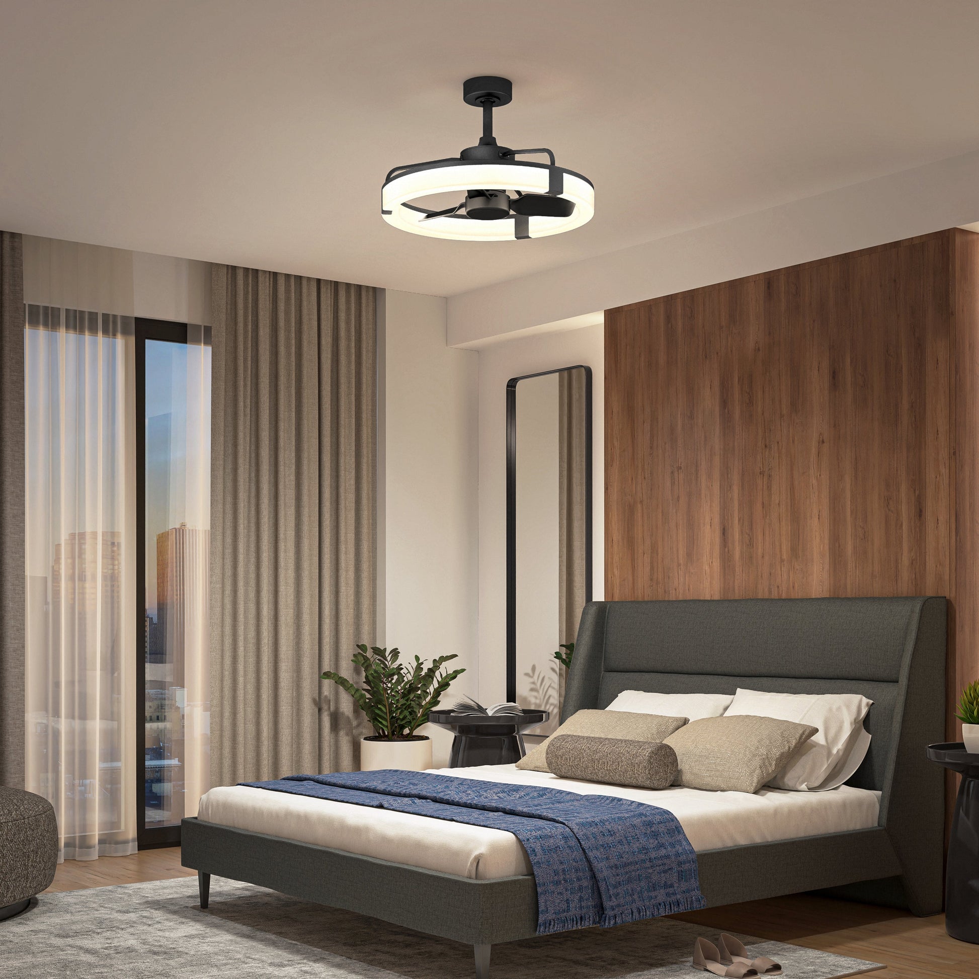 Modern Ceiling Fan | 23-Inch LED Light with Remote Control 1