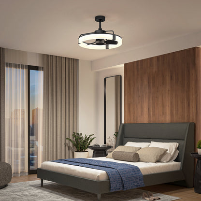 Modern Ceiling Fan | 23-Inch LED Light with Remote Control 1