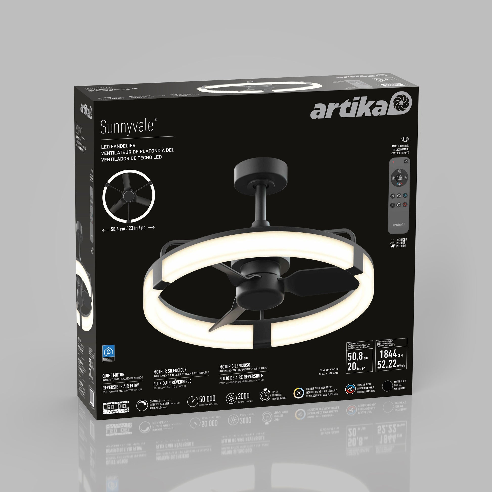 Modern Ceiling Fan | 23-Inch LED Light with Remote Control 4