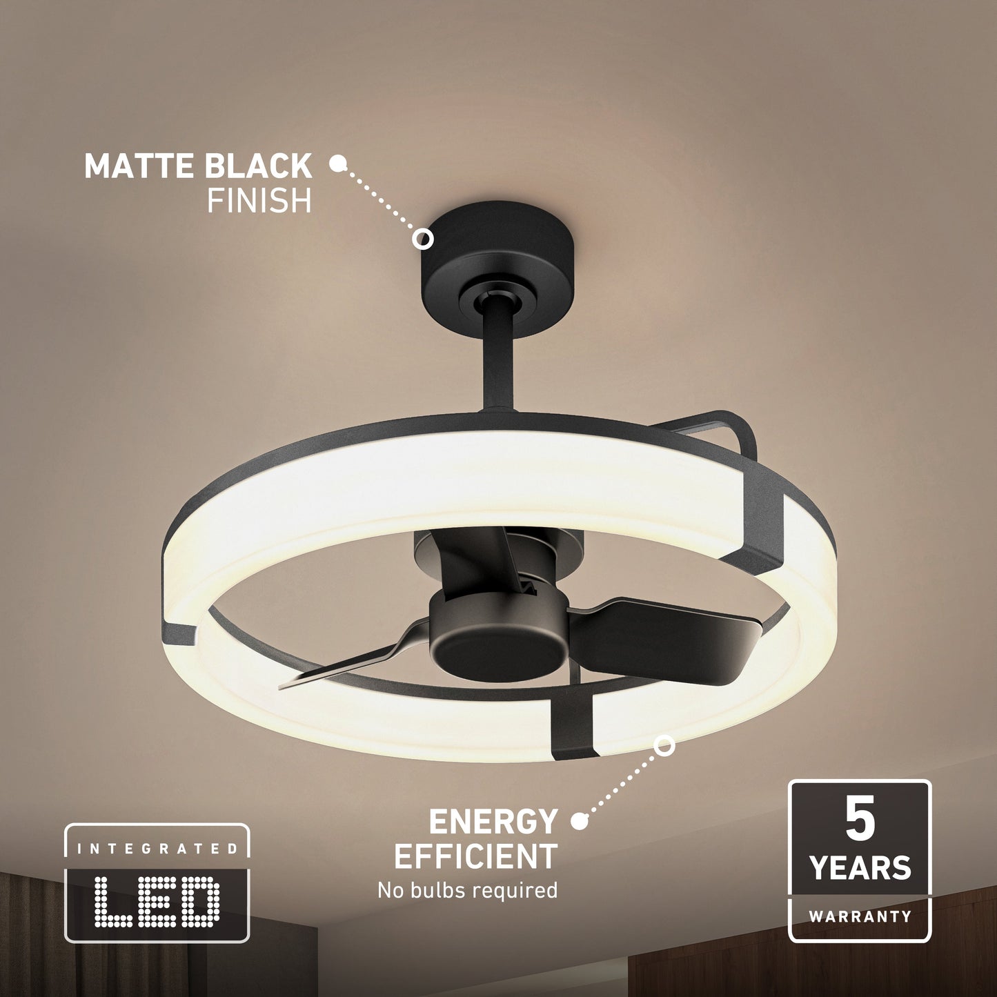 Modern Ceiling Fan | 23-Inch LED Light with Remote Control 7