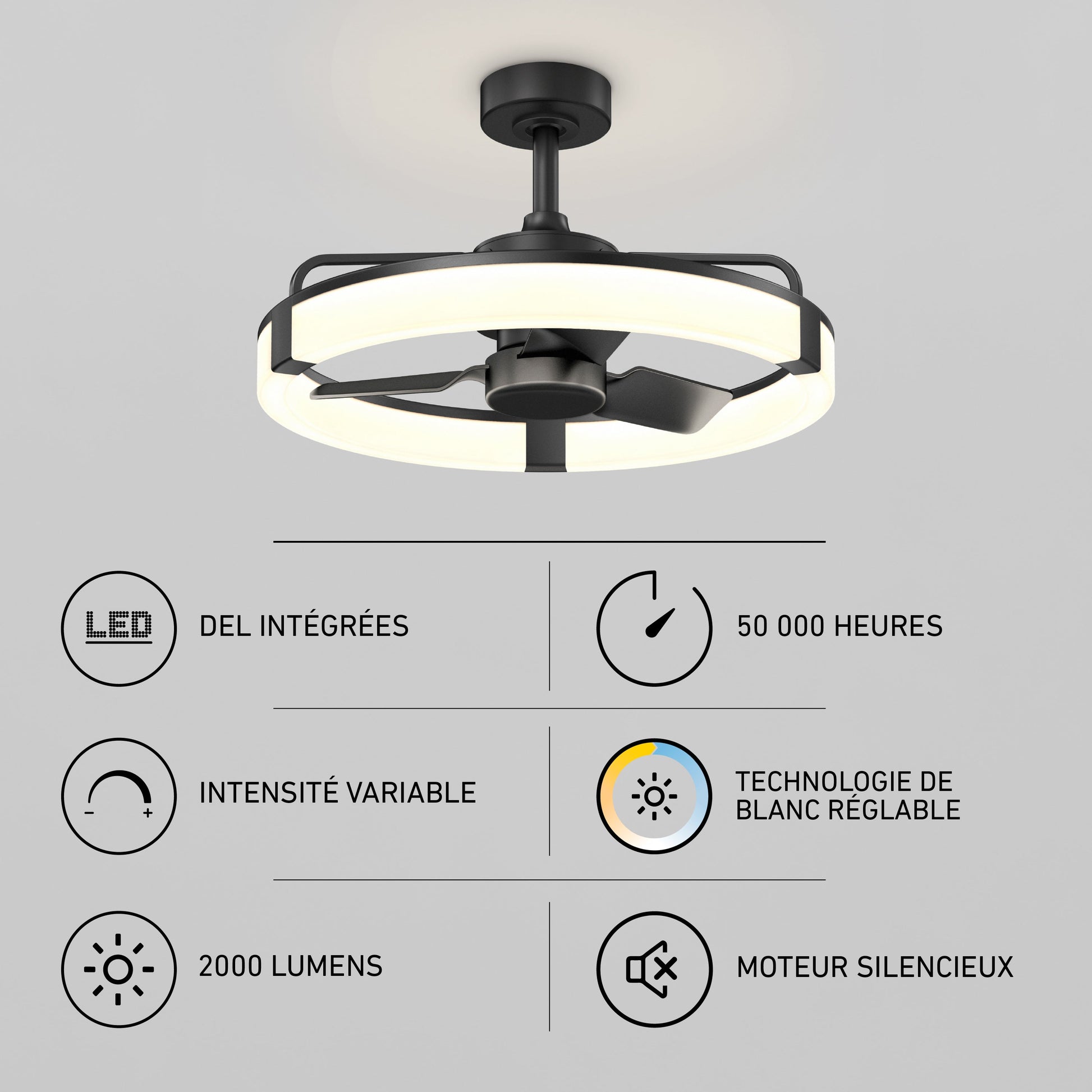 Modern Ceiling Fan | 23-Inch LED Light with Remote Control 8