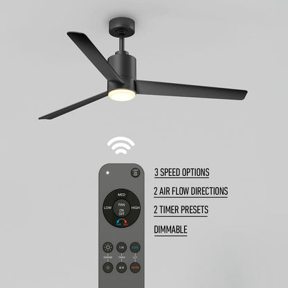 Modern Ceiling Fan with Integrated LED Light & Remote Control 6