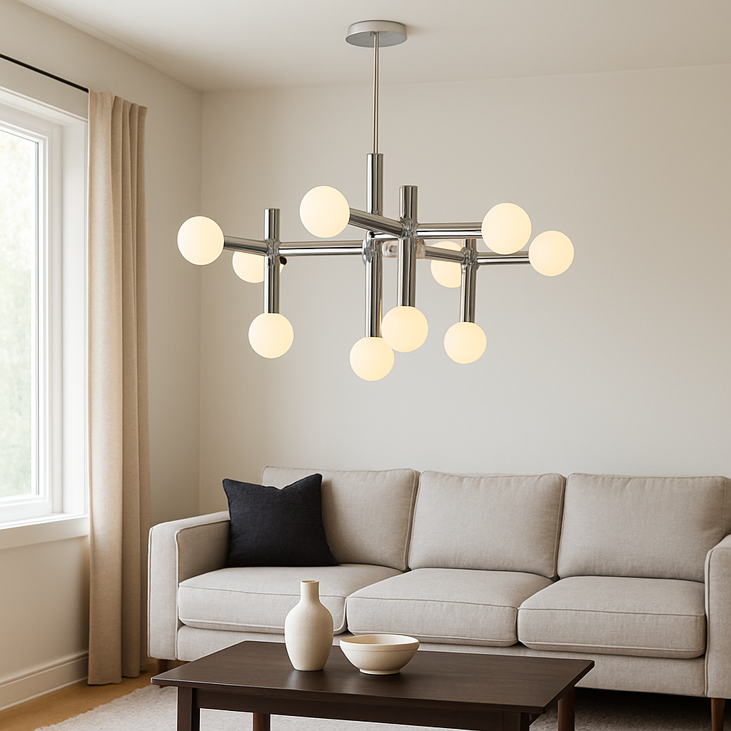 Modern Chandelier | Artistic Metal Design for Dining Room or Living Space 1