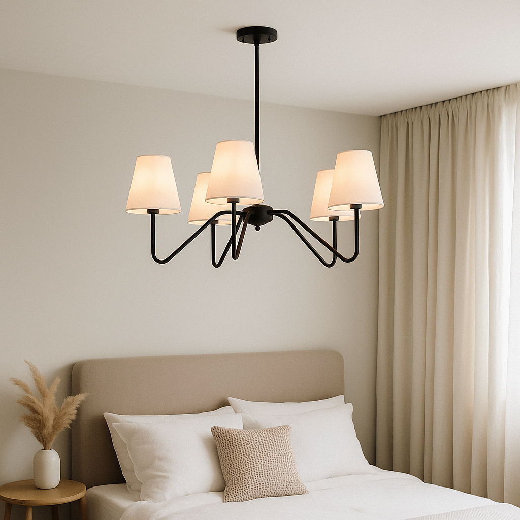 Modern Chandelier | Elegant Silk Design with Soft LED Lighting 0