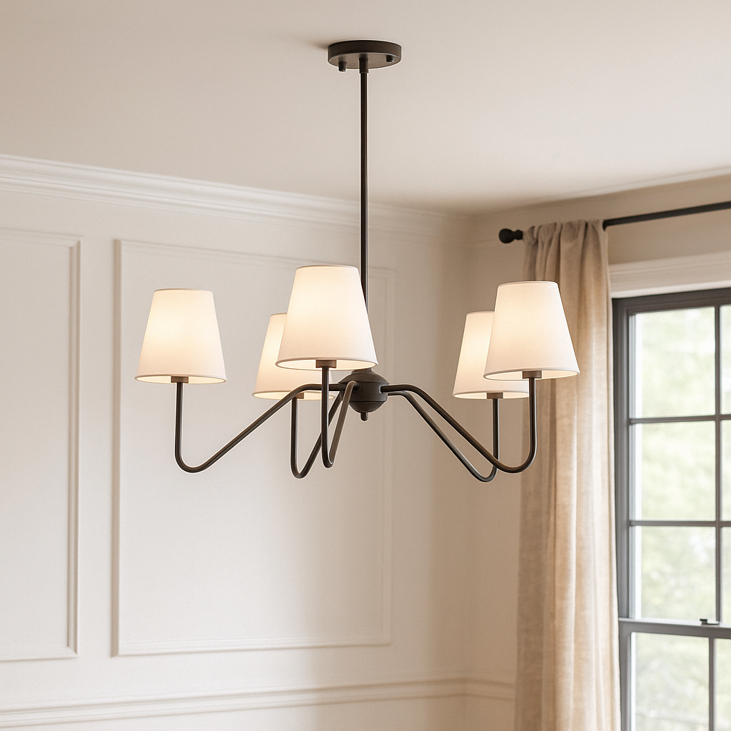 Modern Chandelier | Elegant Silk Design with Soft LED Lighting 2