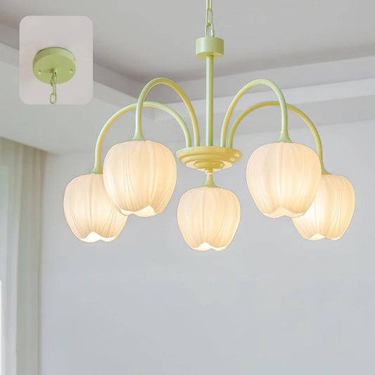 Modern Chandelier | Elegant White Glass Design for Dining Rooms 0