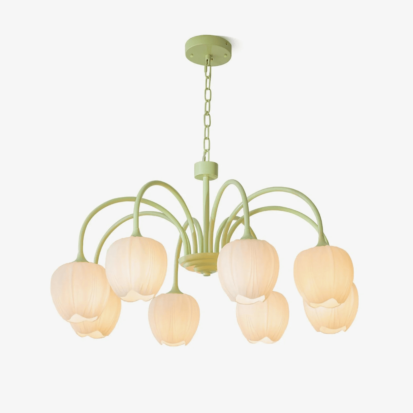 Modern Chandelier | Elegant White Glass Design for Dining Rooms 1