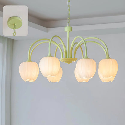 Modern Chandelier | Elegant White Glass Design for Dining Rooms 11