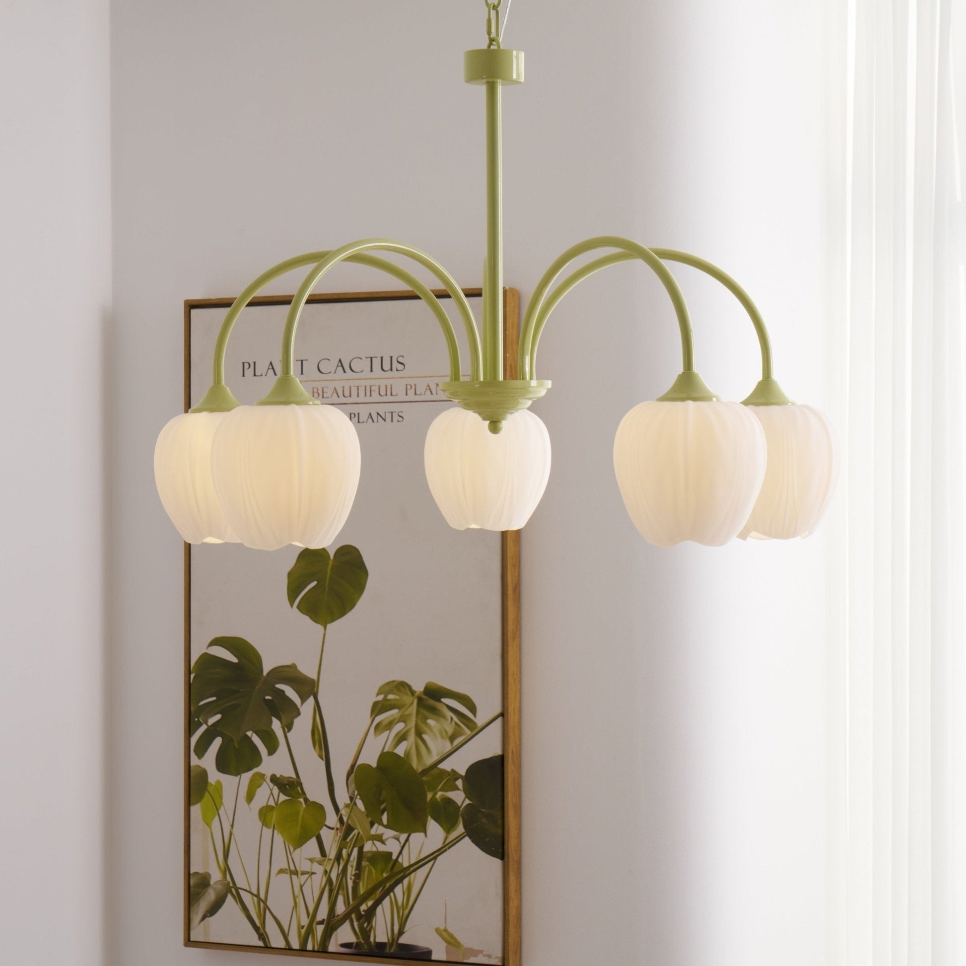 Modern Chandelier | Elegant White Glass Design for Dining Rooms 2