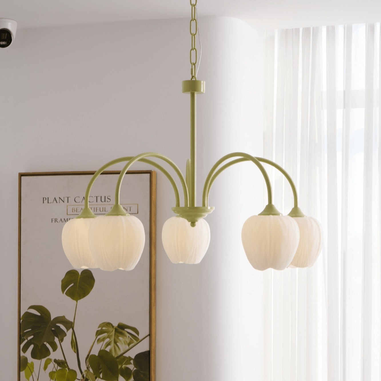 Modern Chandelier | Elegant White Glass Design for Dining Rooms 4