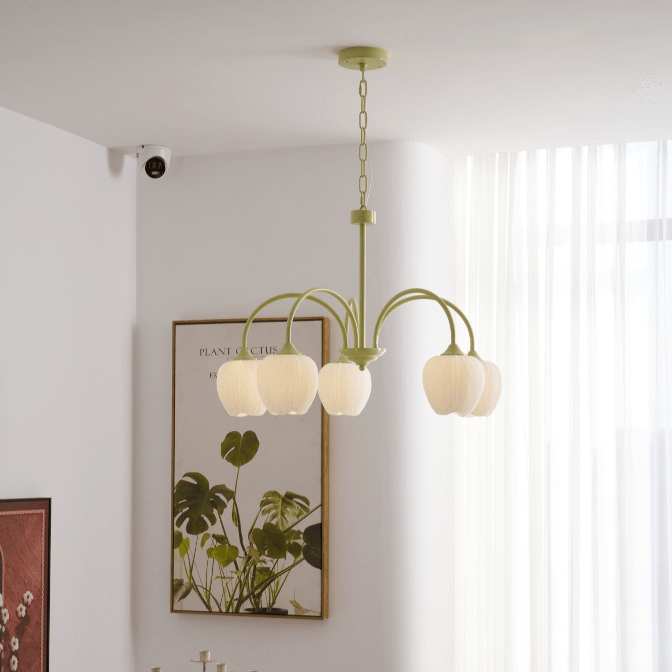 Modern Chandelier | Elegant White Glass Design for Dining Rooms 5