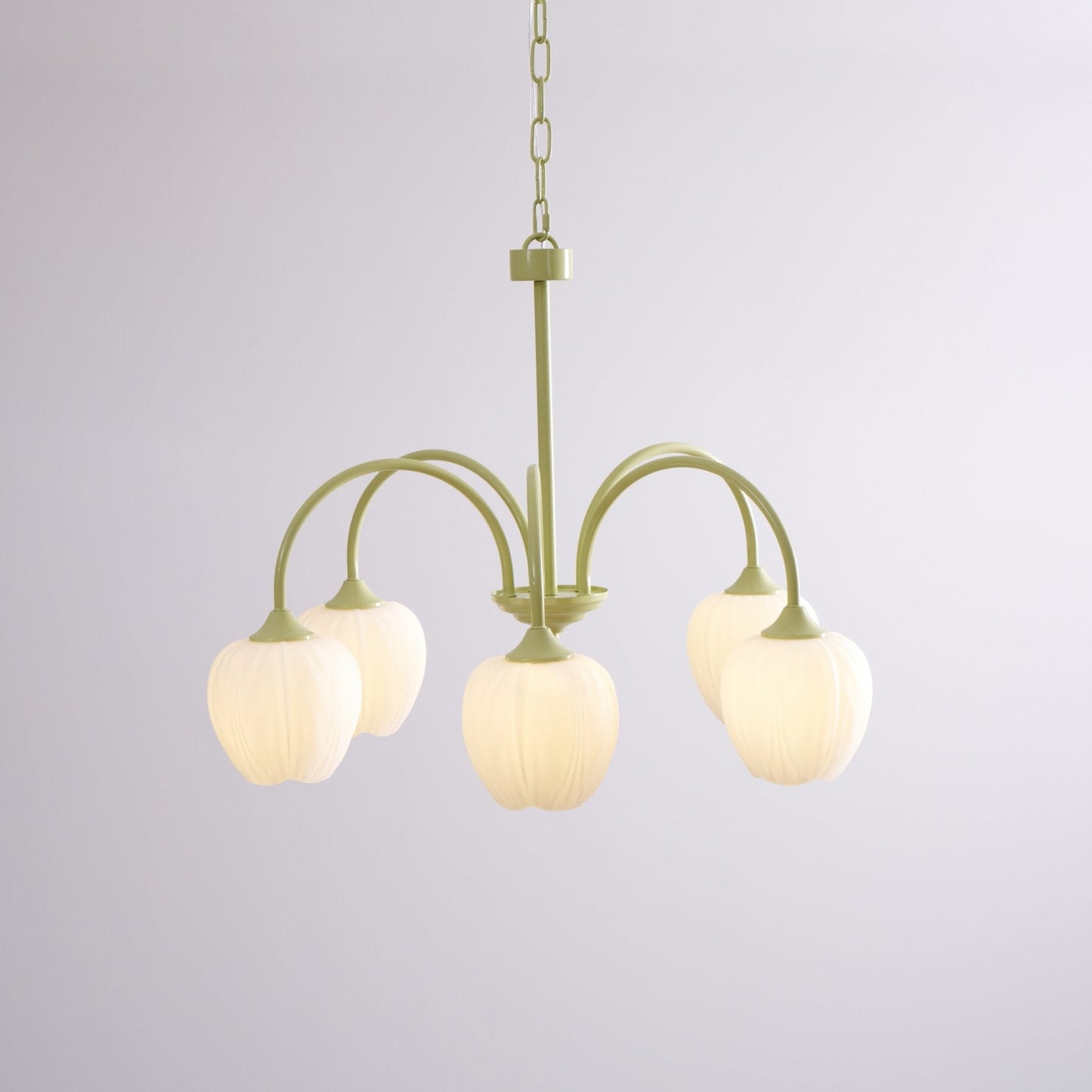 Modern Chandelier | Elegant White Glass Design for Dining Rooms 8