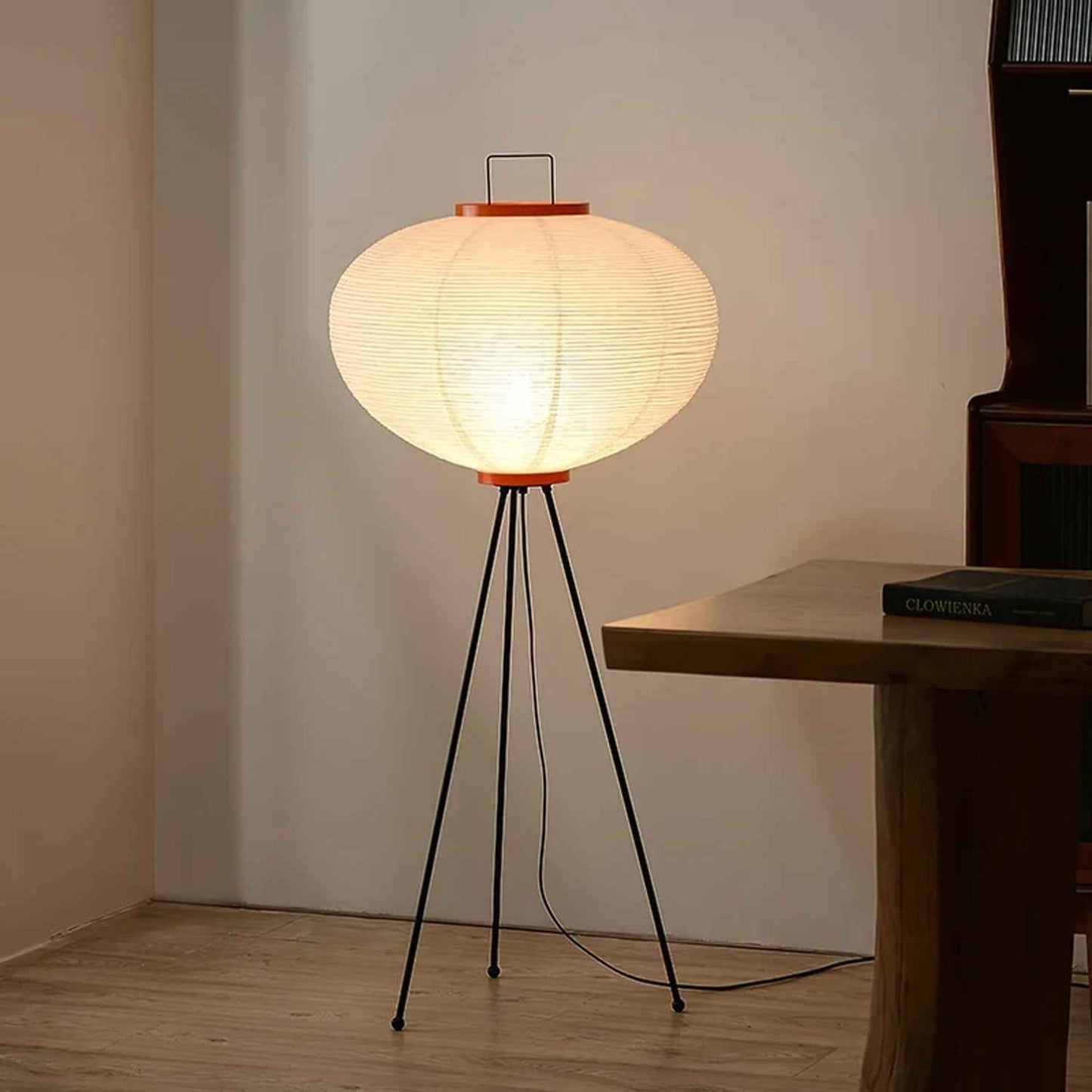 Modern Floor Lamp | Handmade Rice Paper Shade for Living Room 0