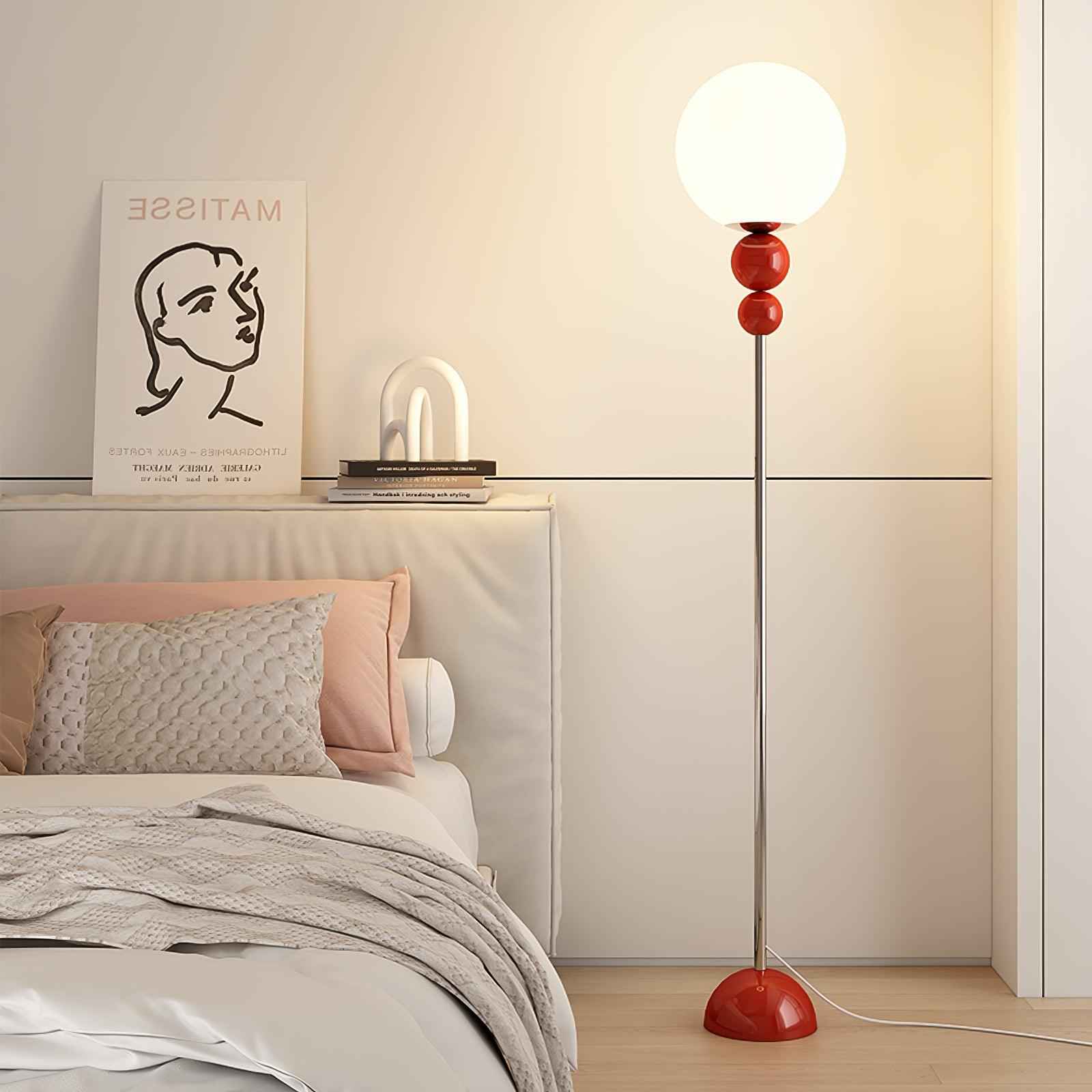 Modern Floor Lamp | Minimalist Design with Opal Glass Shade for Living Room 0